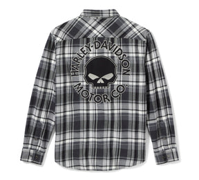 Harley-Davidson Willie G™ Skull Plaid Long Sleeve Shirt
