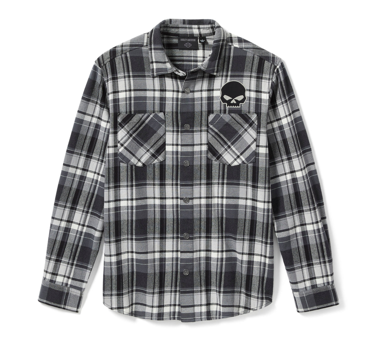 Harley-Davidson Willie G™ Skull Plaid Long Sleeve Shirt
