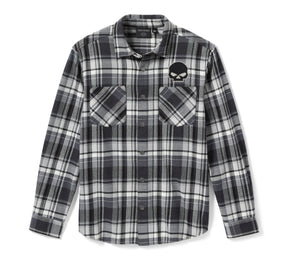 Harley-Davidson Willie G™ Skull Plaid Long Sleeve Shirt