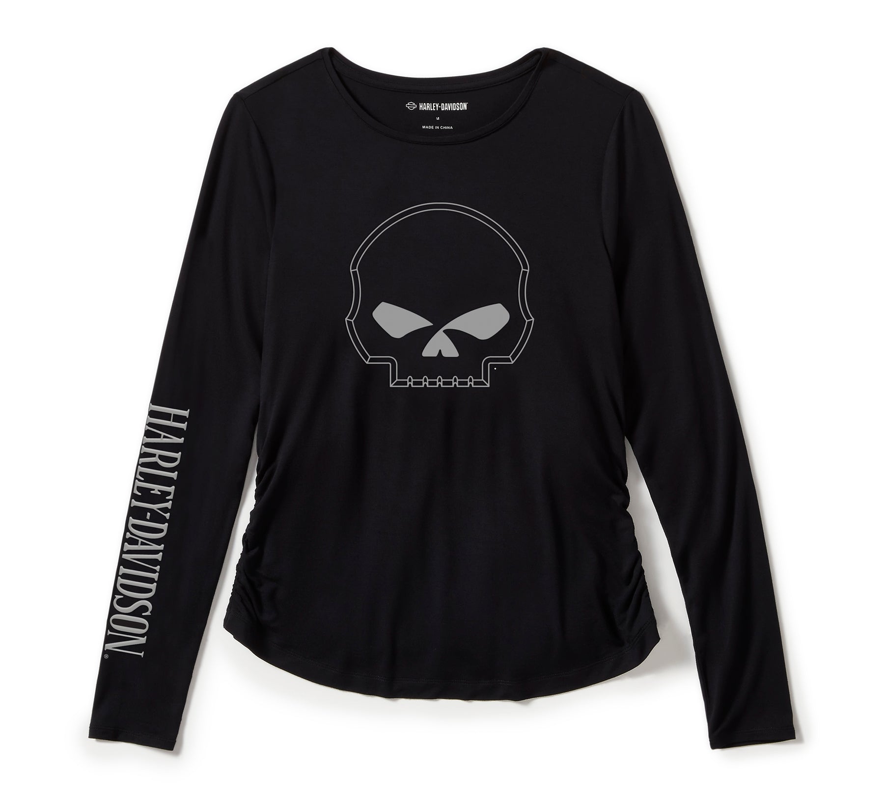 Harley-Davidson H-D Women's Willie G™ Skull Long Sleeve Raglan Top