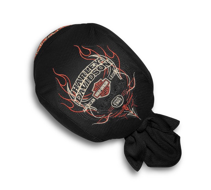 Harley-Davidson Men's Flames Quick Dry Skull Cap