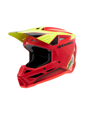 Alpinestars 2025 SM3 Youth Fray Red Yellow Black MX Helmet CL