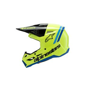 Alpinestars 2025 SM-3 Youth Radium Helmet - Fluro Yellow/Black/Blue CL