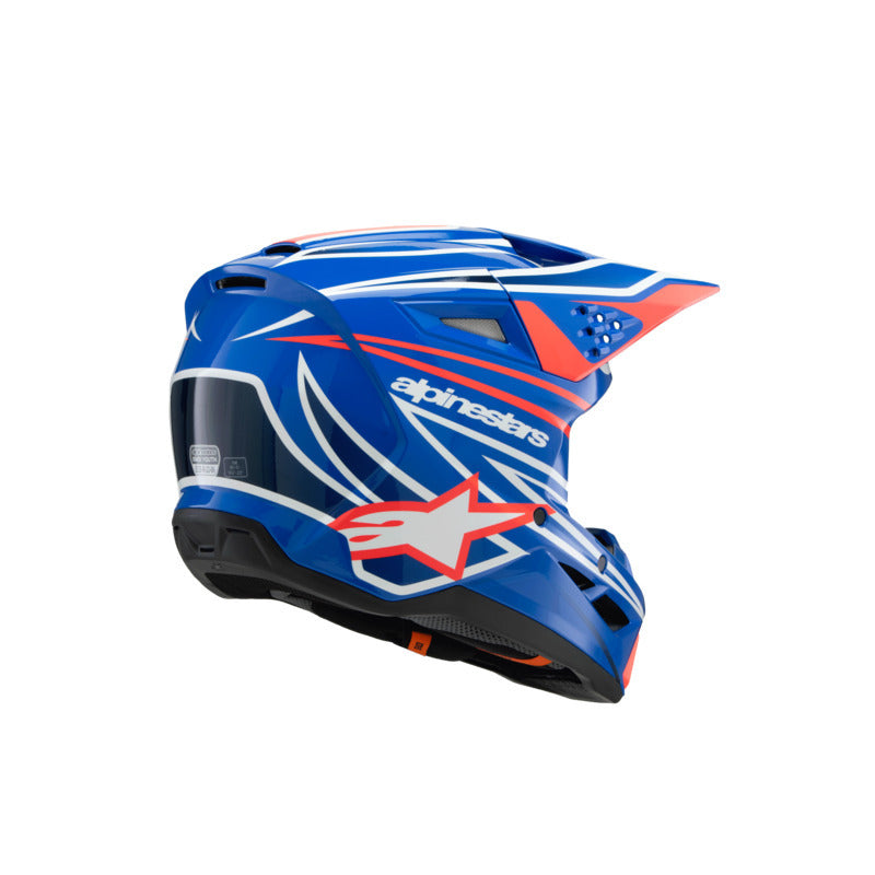 Alpinestars 2025 SM-3 Youth Wurx Helmet  - Blue/Red/White/Black CL