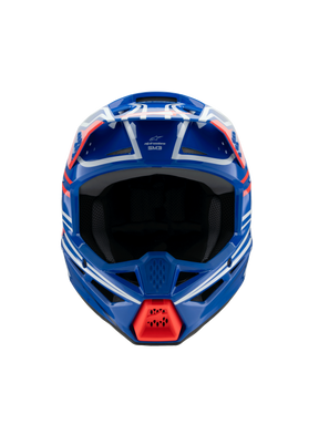 Alpinestars 2025 SM-3 Youth Wurx Helmet  - Blue/Red/White/Black CL