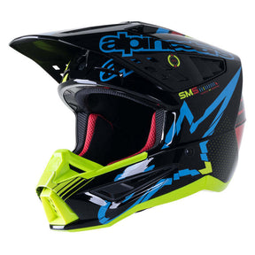 Alpinestars SM5 Action Helmet - Black/Cyan/Yellow CL