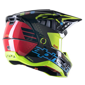 CL Alpinestars SM5 Action Helmet - Black/Cyan/Yellow