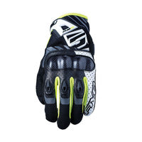 Five Gloves RS-C Motorcycle - White/Fluro CL