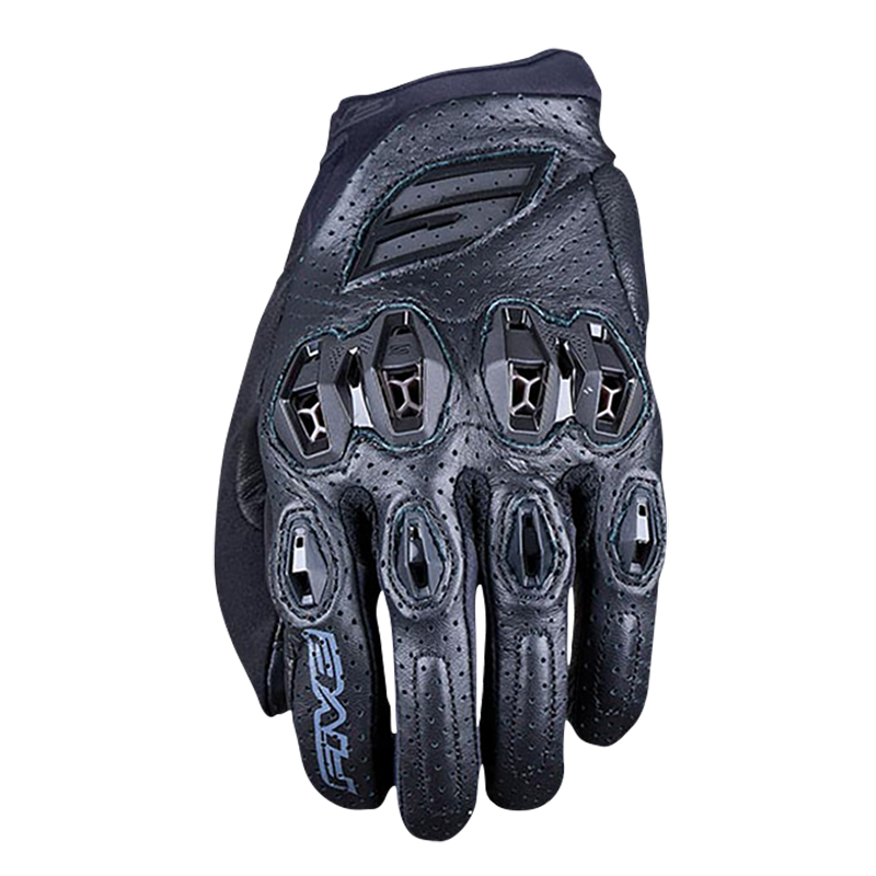 Five Stunt Evo 2 Leather Vented Motorcycle Glove Black