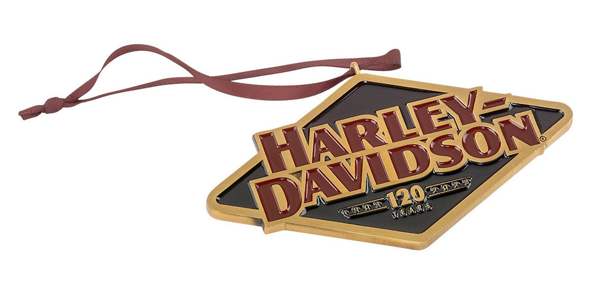 Harley-Davidson 120th Anniversary Metal Christmas Tree Ornament