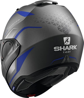 Shark Evo ES Yari Modular Helmet - Anthracite/Blue/Silver CL