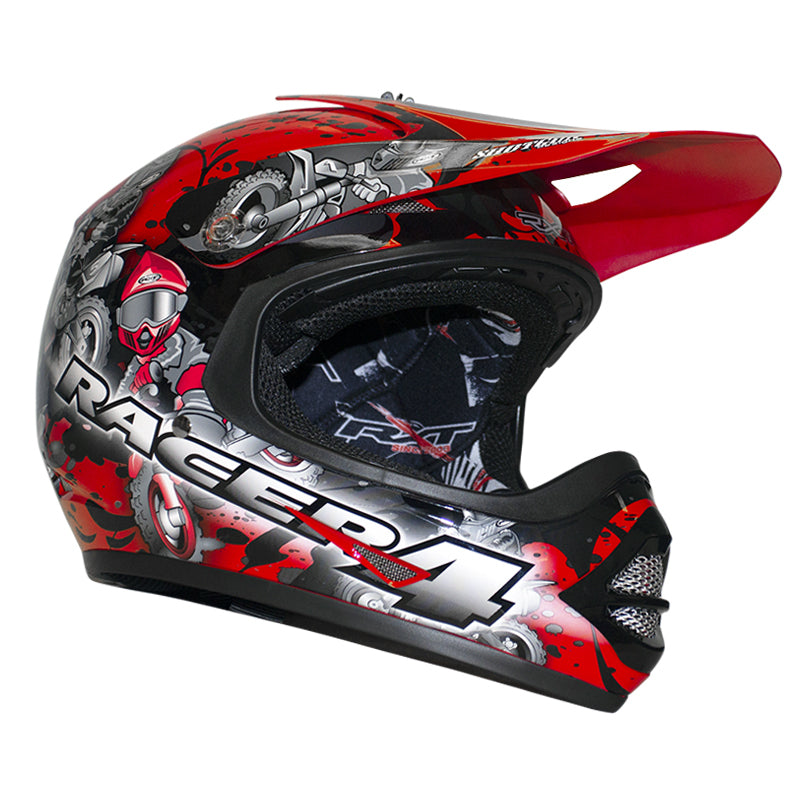 RXT Racer 4 Kids MX Helmet - Red