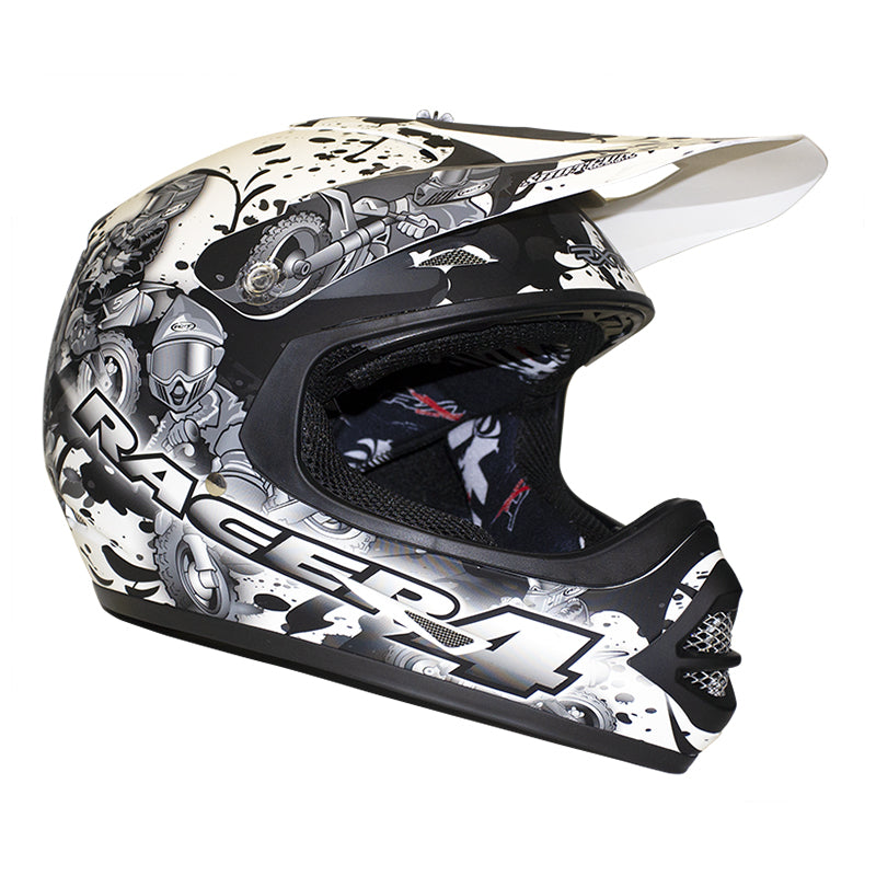 RXT Racer 4 Kids Helmet - Matte Black/White