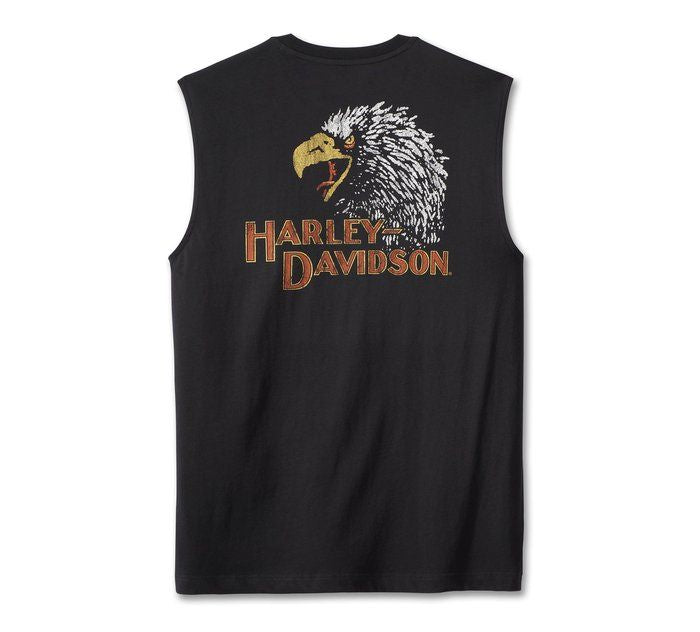 Harley-Davidson Men's Classic Eagle Blowout Tee - Black Beauty
