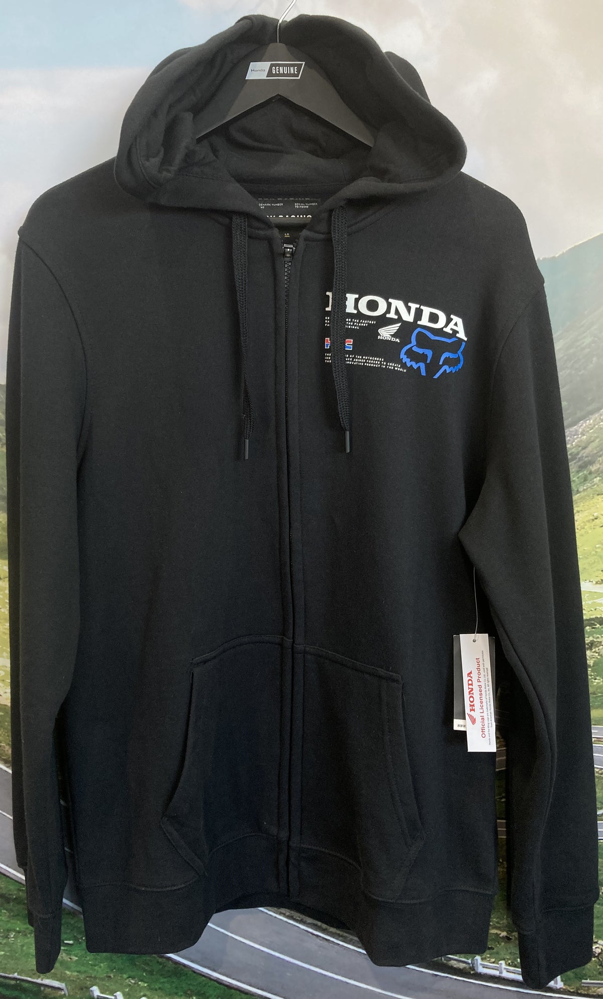 FLEECE HOODIE HONDA FOX RACING BLACK