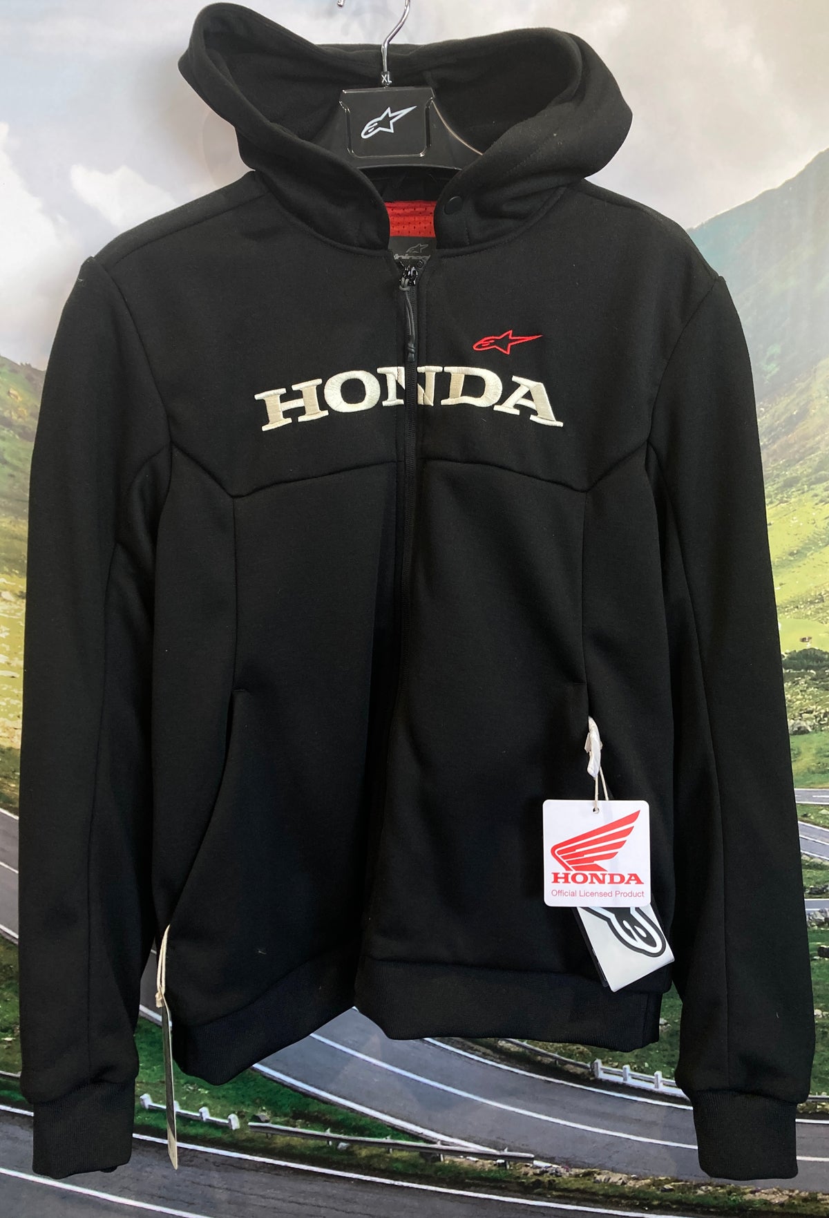 ALPINESTARS HONDA CHROME HOODIE JACKET BLK
