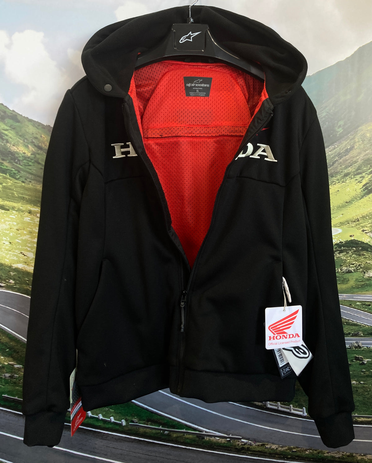 ALPINESTARS HONDA CHROME HOODIE JACKET BLK