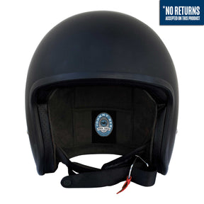 Johnny Reb Burke Open Face Helmet - Matte Black/Black Lining