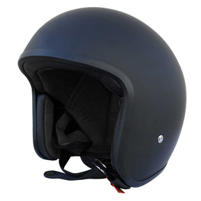 Johnny Reb Burke Open Face Helmet - Matte Black/Black Lining