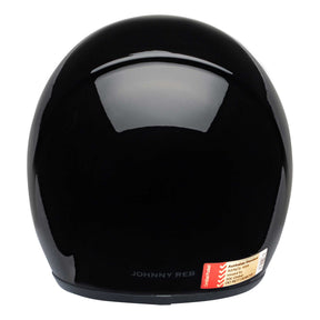 Johnny Reb Burke Open Face Helmet - Gloss Black\Black Lining