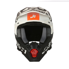 JUST1 J22 Adrenaline Matte Carbon Helmet - Orange/White