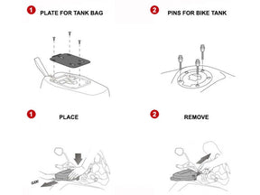 Shad Pin System Tank Bag Mount - KTM/Ducati