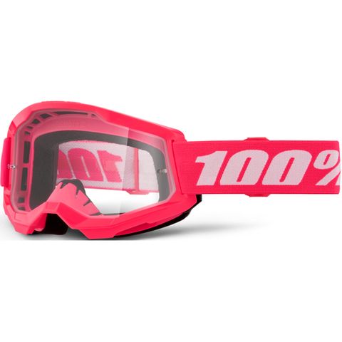 100% Strata2 Goggle Pink - Clear Lens