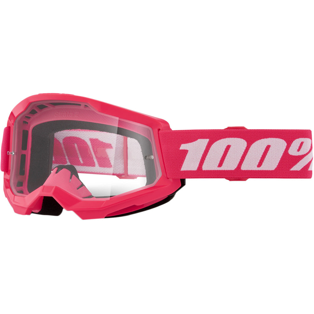 100% Percent Strata 2 Pink Clear Kids Goggles