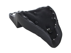 Step-Up Front LS Dual Seat with Black Double Diamond Lattice Stitch. Fits Fat Boy 2018up & Breakout 2023up – Saddlemen Seats