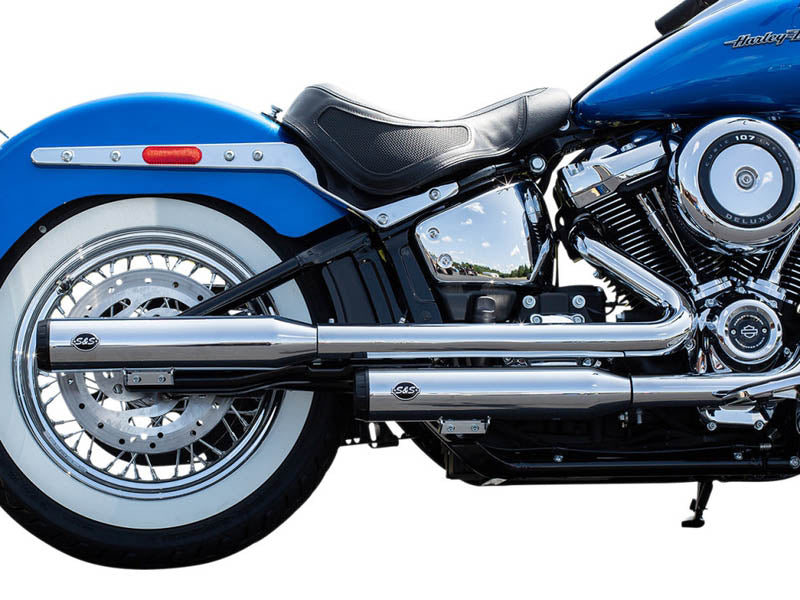 3-1/2in. Grand National Slip-On Mufflers – Chrome with Black End Caps