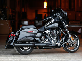 4.5in. GNX Slip-On Mufflers – Black with Black End Caps. Fits Touring 2017up.