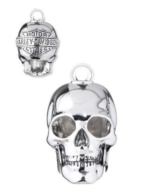Pendentif Crâne Harley Davidson En Acier Inoxydable Argenté - Neuf Sans Emballage