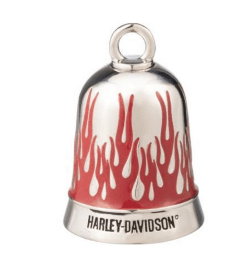 Harley-Davidson Silver & Red Flames Ride Bell