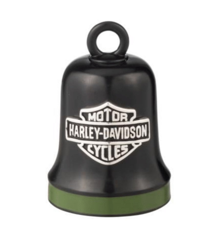 Harley-Davidson Black Logo Engraved Ride Bell With Green Accents