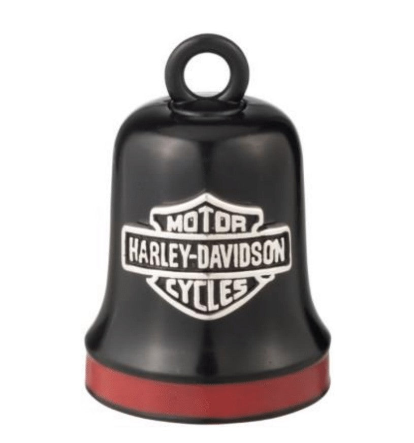 Harley-Davidson Black Logo Engraved Ride Bell With Red Accents