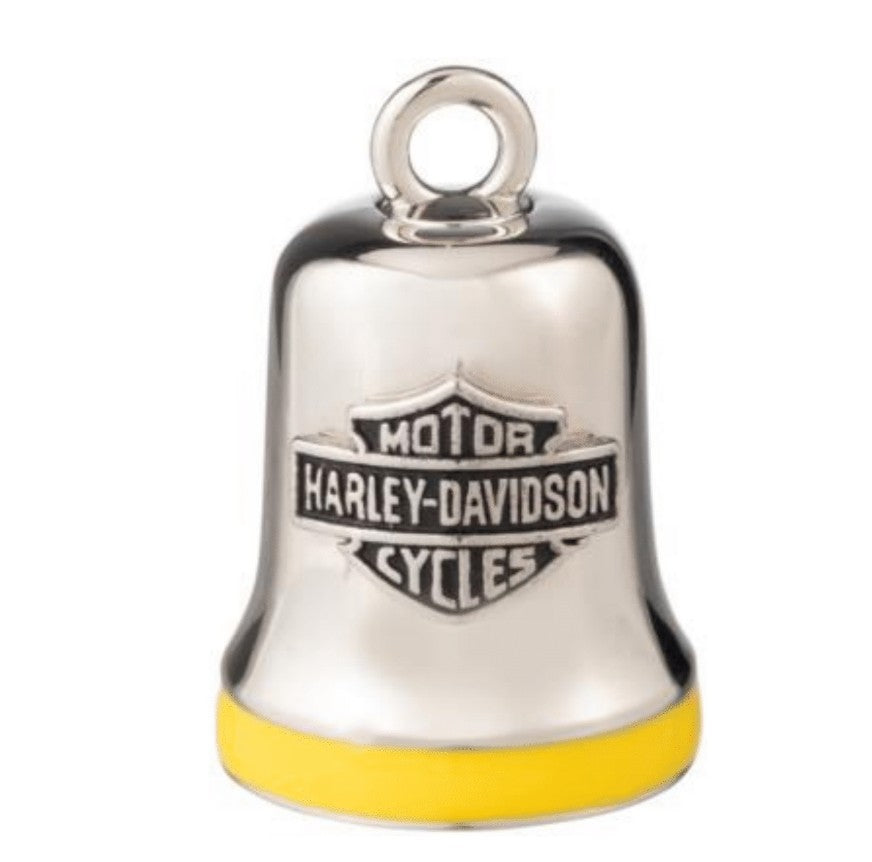 Harley-Davidson Black Logo Engraved Ride Bell With Yellow Accents