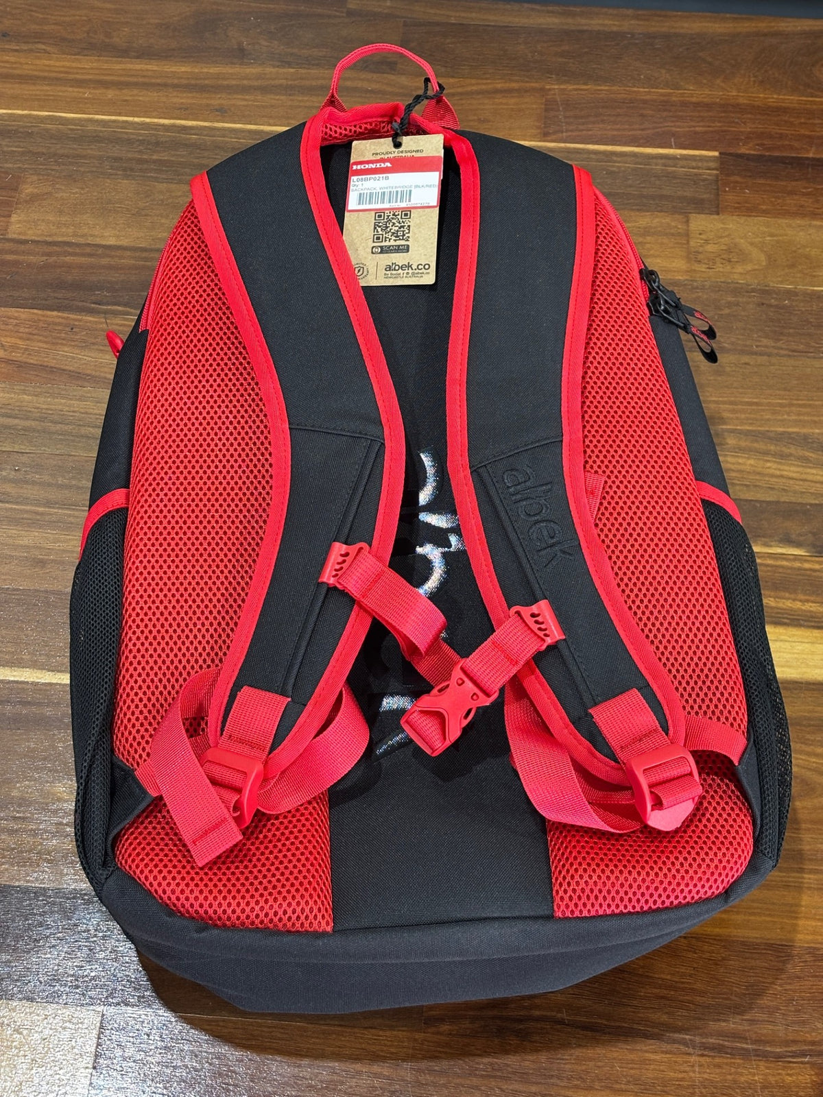 HONDA BACKPACK WHITEBRIDGE BLACK/RED