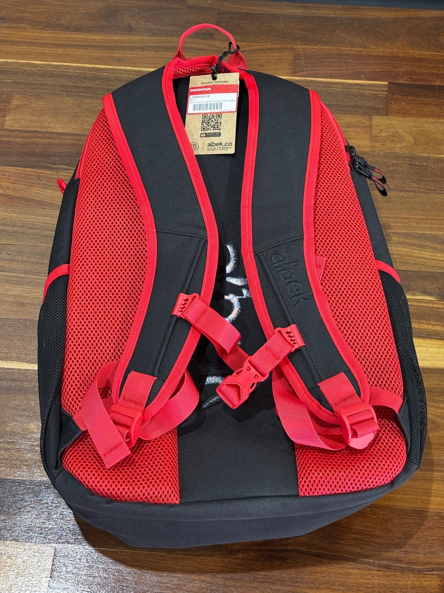 HONDA BACKPACK WHITEBRIDGE BLACK/RED