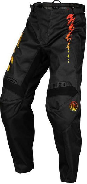 Fly Racing 2024 F-16 Youth Pants - Black Yellow Orange