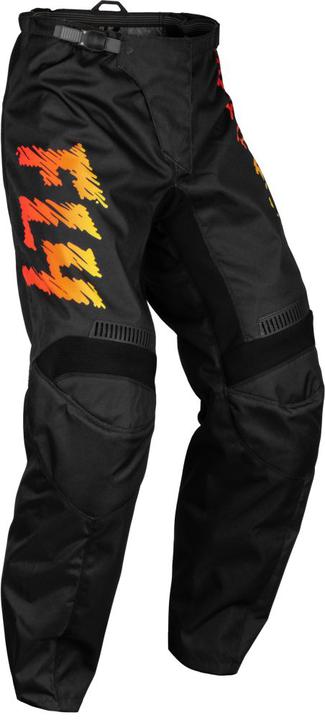 Fly Racing 2024 F-16 Youth Pants - Black Yellow Orange CL