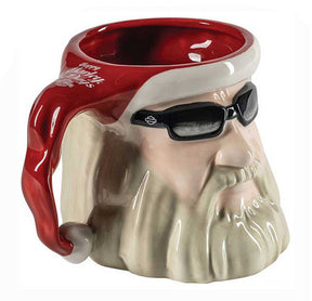 Harley-Davidson® Custom Sculpted Biker Santa Holiday Ceramic Coffee Mug - 28 Oz.