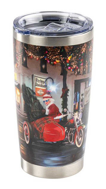 Harley-Davidson® Biker Santa Travel Mug, Double-Wall Stainless Steel, 20 oz.