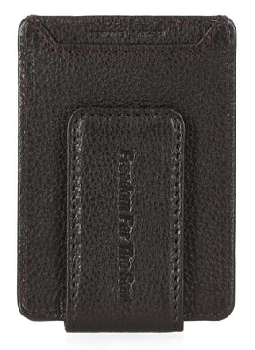 Harley-Davidson® Men's Bar & Shield Front Pocket Leather Money Clip – Brown