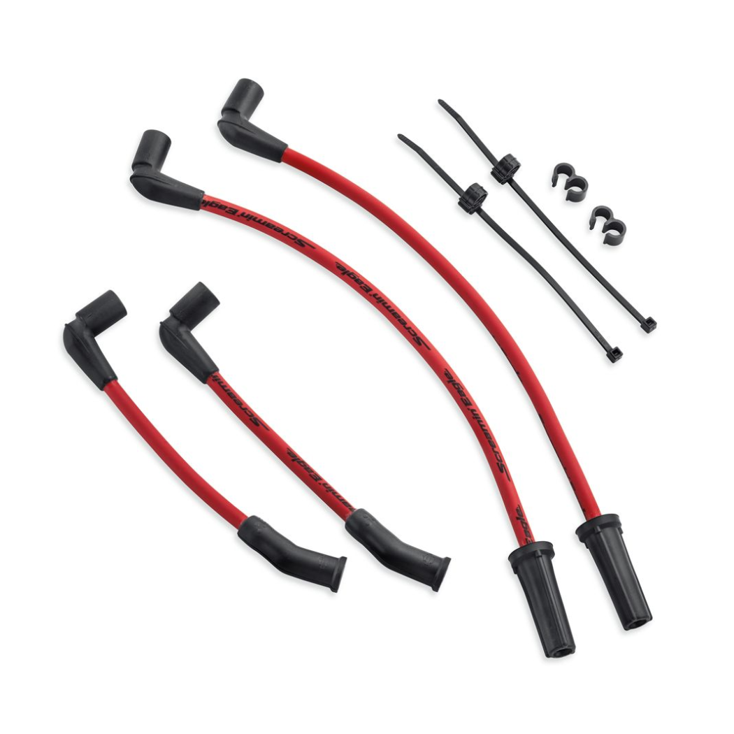 Screamin' Eagle 10mm Phat Spark Plug Wires - Red