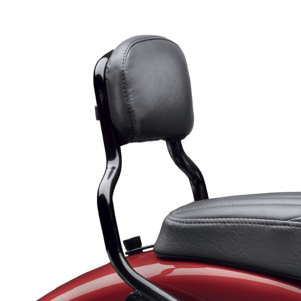 Harley-Davidson Passenger Backrest Pad - Compact - Smooth Black Vinyl
