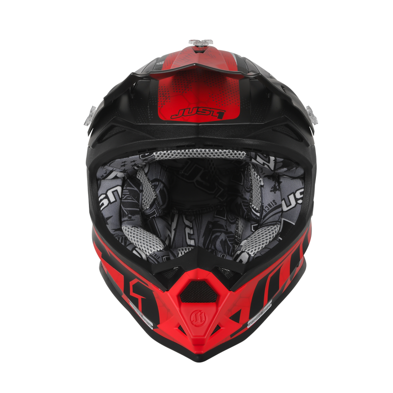 JUST1 J32 Pro Swat Camo Red Fluo Youth Helmet 60632102710161