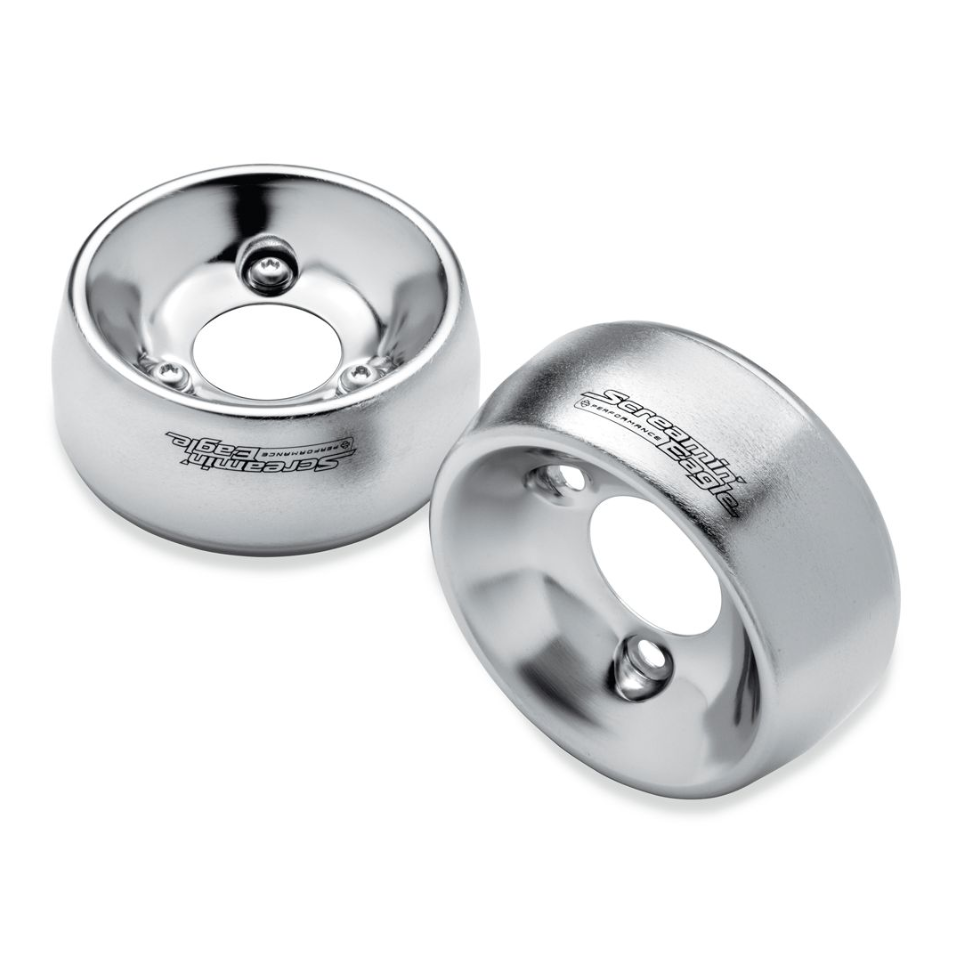 Harley-Davidson Brushed Satin Chrome 4.5 inch End Caps