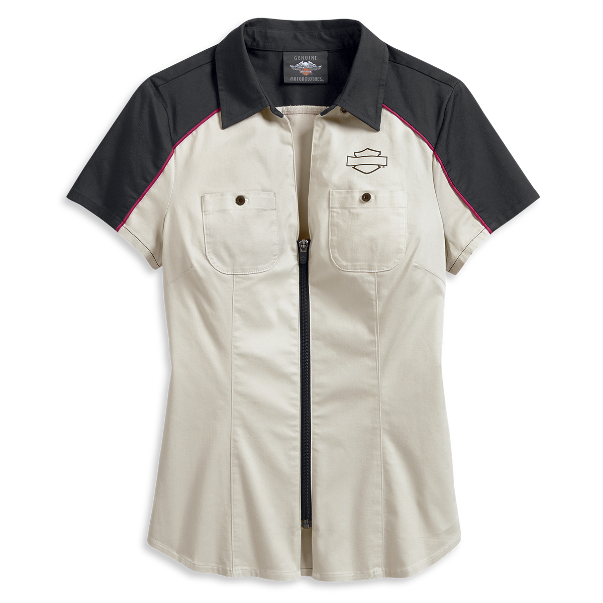 Harley-Davidson Colorblocked Women's Zip-Front Shirt