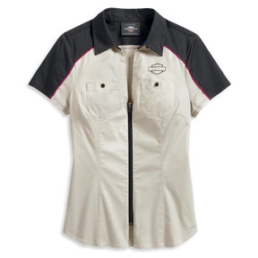 Harley-Davidson Colorblocked Women's Zip-Front Shirt