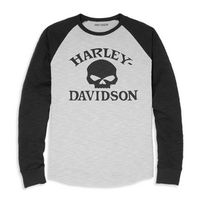 Harley-Davidson Winged Willie G Logo Men's Raglan Sleeve Graphic Tee